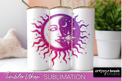 Celestial Tumbler Wrap, Boho Sublimation, Mystical Tumbler