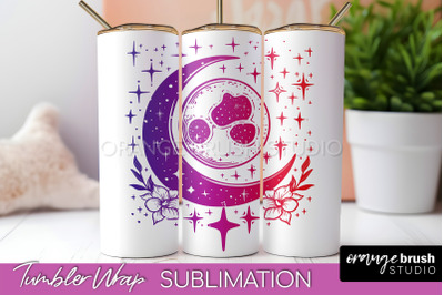 Celestial Tumbler Wrap, Boho Sublimation, Mystical Tumbler