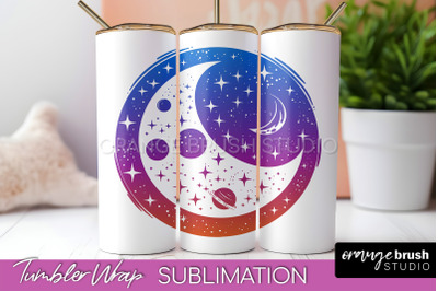 Celestial Tumbler Wrap, Boho Sublimation, Mystical Tumbler