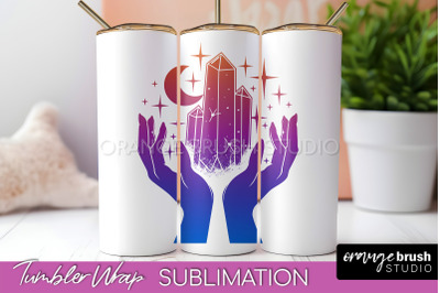 Celestial Tumbler Wrap, Boho Sublimation, Mystical Tumbler