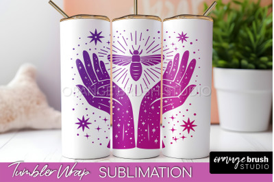 Celestial Tumbler Wrap, Boho Sublimation, Mystical Tumbler