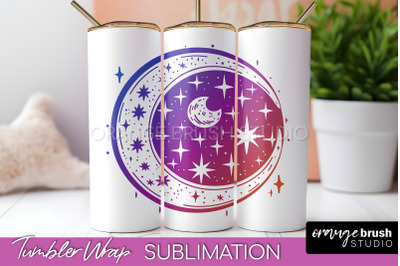 Celestial Tumbler Wrap, Boho Sublimation, Mystical Tumbler