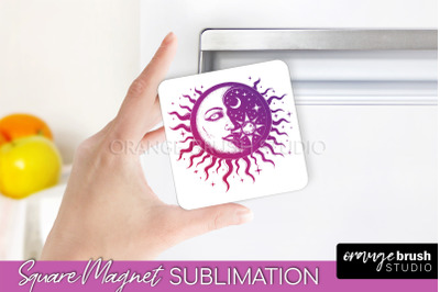 Boho Mystical Magnet Sublimation - Celestial Fridge Magnet