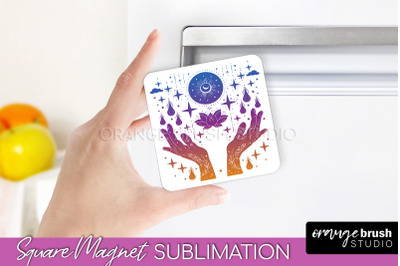 Boho Mystical Magnet Sublimation - Celestial Fridge Magnet