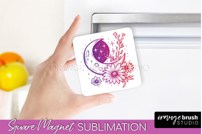 Boho Mystical Magnet Sublimation - Celestial Fridge Magnet