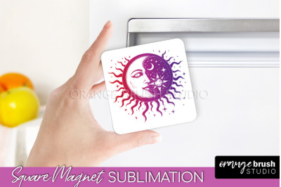 Boho Mystical Magnet Sublimation - Celestial Fridge Magnet