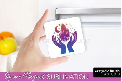 Boho Mystical Magnet Sublimation - Celestial Fridge Magnet