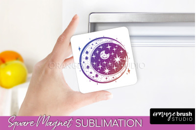 Boho Mystical Magnet Sublimation - Celestial Fridge Magnet