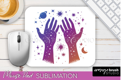 Celestial Mouse Pad PNG, Boho Mystical Mousepad Sublimation