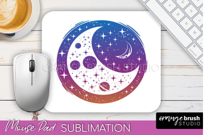 Celestial Mouse Pad PNG, Boho Mystical Mousepad Sublimation