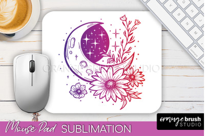 Celestial Mouse Pad PNG, Boho Mystical Mousepad Sublimation