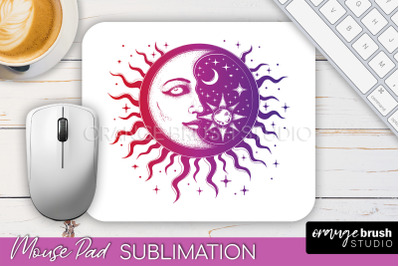 Celestial Mouse Pad PNG, Boho Mystical Mousepad Sublimation