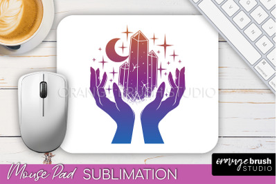 Celestial Mouse Pad PNG, Boho Mystical Mousepad Sublimation