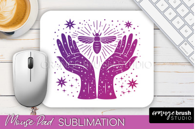 Celestial Mouse Pad PNG, Boho Mystical Mousepad Sublimation