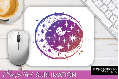 Celestial Mouse Pad PNG, Boho Mystical Mousepad Sublimation