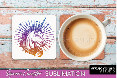 Boho Mystical Square Coaster PNG - Celestial Sublimation