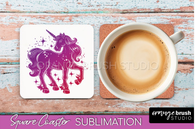 Boho Mystical Square Coaster PNG - Celestial Sublimation