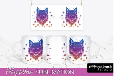 Celestial Mug Wrap PNG, Boho Mystical Coffee Mug Sublimation