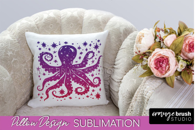 Boho Mystical Pillow Cover, Celestial Pillow Sublimation