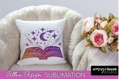 Boho Mystical Pillow Cover, Celestial Pillow Sublimation