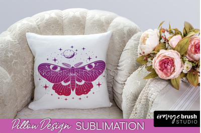 Boho Mystical Pillow Cover, Celestial Pillow Sublimation