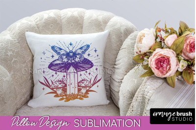 Boho Mystical Pillow Cover, Celestial Pillow Sublimation