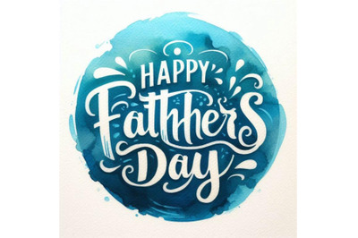 Happy Father`s Day handwritten lettering