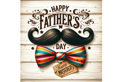 Happy Father`s Day Greeting Card Design