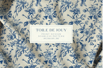 Toile De Jouy Vintage Floral Pattern