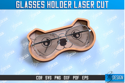 Glasses Holder Laser Cut | Eyeglass Stand | Animal Face | CNC File