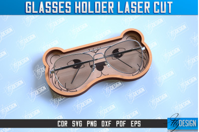 Glasses Holder Laser Cut | Eyeglass Stand | Animal Face | CNC File