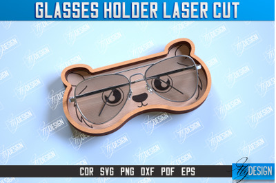 Glasses Holder Laser Cut | Eyeglass Stand | Animal Face | CNC File