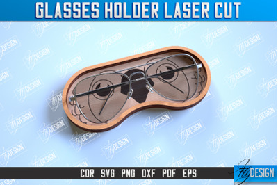 Glasses Holder Laser Cut | Eyeglass Stand | Animal Face | CNC File