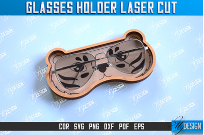 Glasses Holder Laser Cut | Eyeglass Stand | Animal Face | CNC File