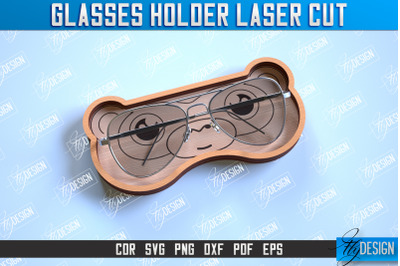 Glasses Holder Laser Cut | Eyeglass Stand | Animal Face | CNC File