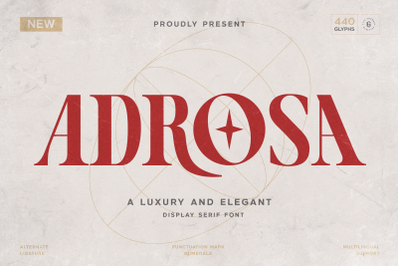 Adrosa - Luxury And Elegant Display Serif Font