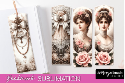 Vintage Bookmark Sublimation - Scrapbook Bookmarks 4 PNG