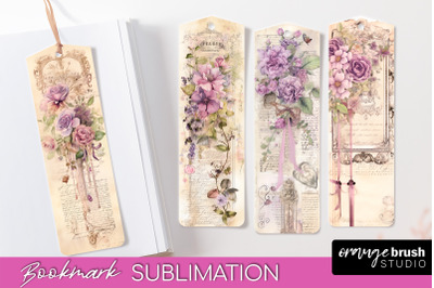 Vintage Bookmark Sublimation - Scrapbook Bookmarks 4 PNG