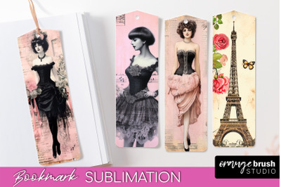 Vintage Bookmark Sublimation - Scrapbook Bookmarks 4 PNG