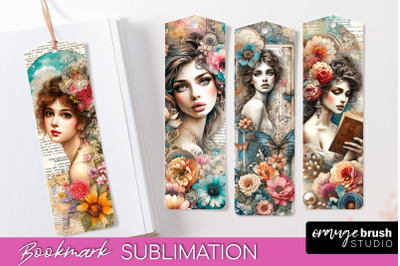 Vintage Bookmark Sublimation - Scrapbook Bookmarks 4 PNG