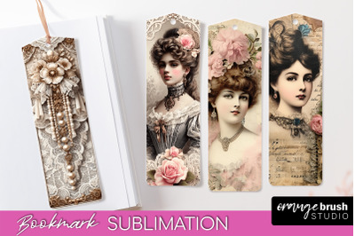 Vintage Bookmark Sublimation - Scrapbook Bookmarks 4 PNG