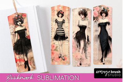 Vintage Bookmark Sublimation - Scrapbook Bookmarks 4 PNG