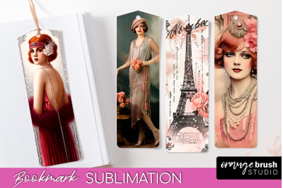 Vintage Bookmark Sublimation - Scrapbook Bookmarks 4 PNG