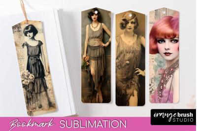 Vintage Bookmark Sublimation - Scrapbook Bookmarks 4 PNG