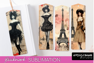 Vintage Bookmark Sublimation - Scrapbook Bookmarks 4 PNG