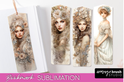 Vintage Bookmark Sublimation - Scrapbook Bookmarks 4 PNG