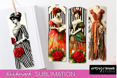 Vintage Bookmark Sublimation - Scrapbook Bookmarks 4 PNG