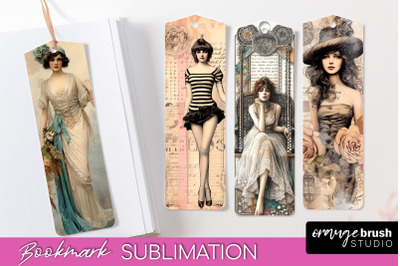 Vintage Bookmark Sublimation - Scrapbook Bookmarks 4 PNG