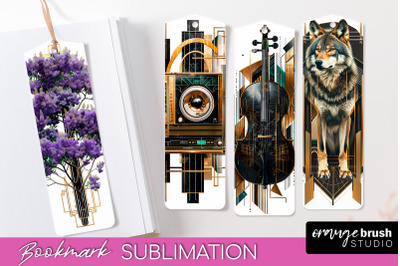 Vintage Bookmark Sublimation - Art Deco Style Bookmarks PNG