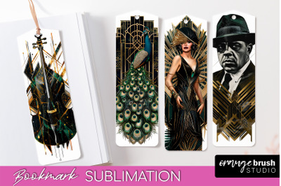 Vintage Bookmark Sublimation - Art Deco Style Bookmarks PNG